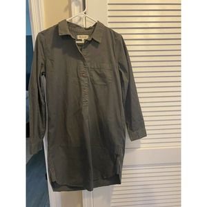 Madewell  Military Shirtdress Green Dress Small